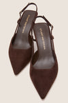 Walnut Patent 50 Vinnie Slingback Heels