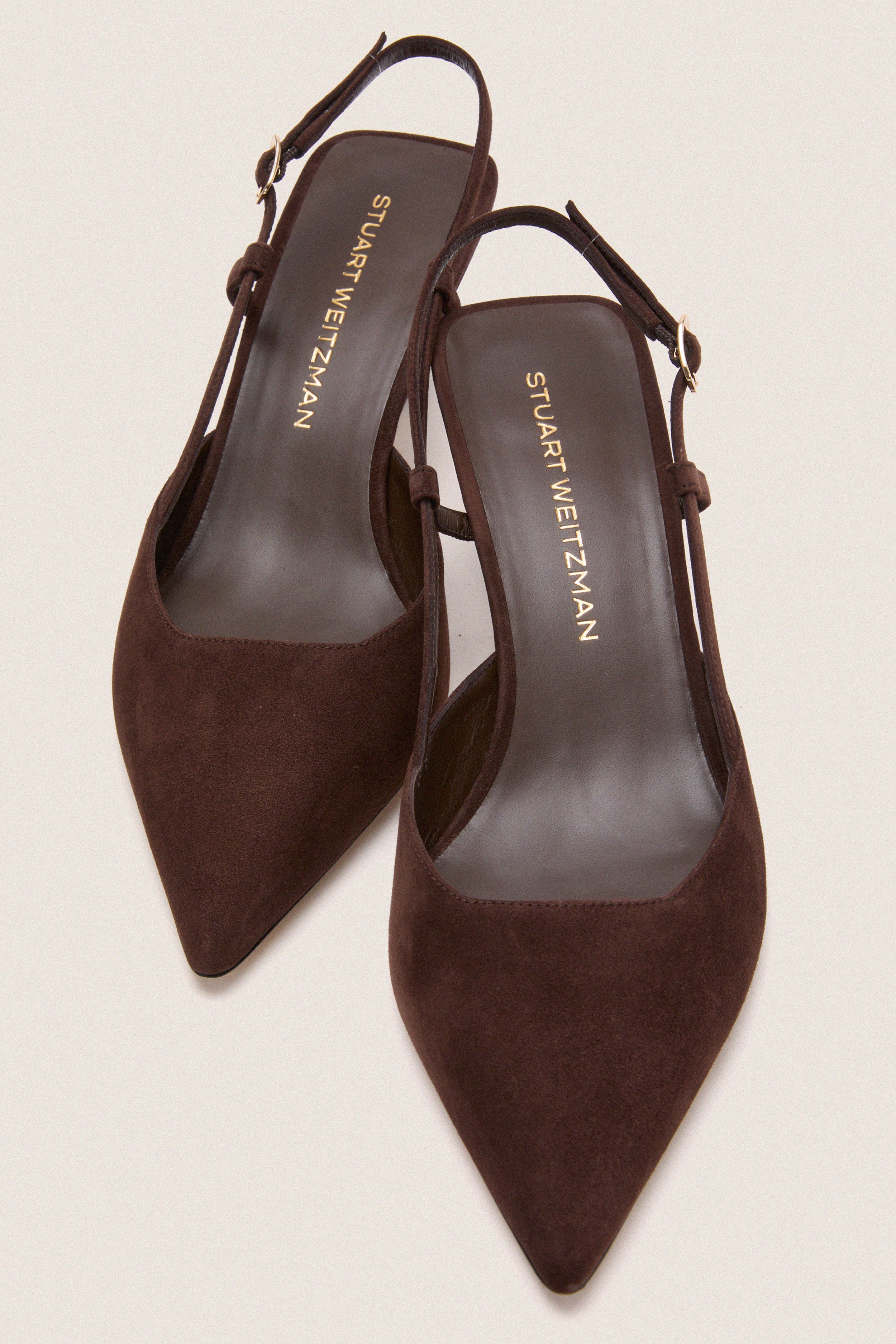 Walnut Patent 50 Vinnie Slingback Heels