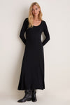 Black Long Sleeve Sara Maxi Dress