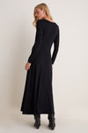 Black Long Sleeve Sara Maxi Dress