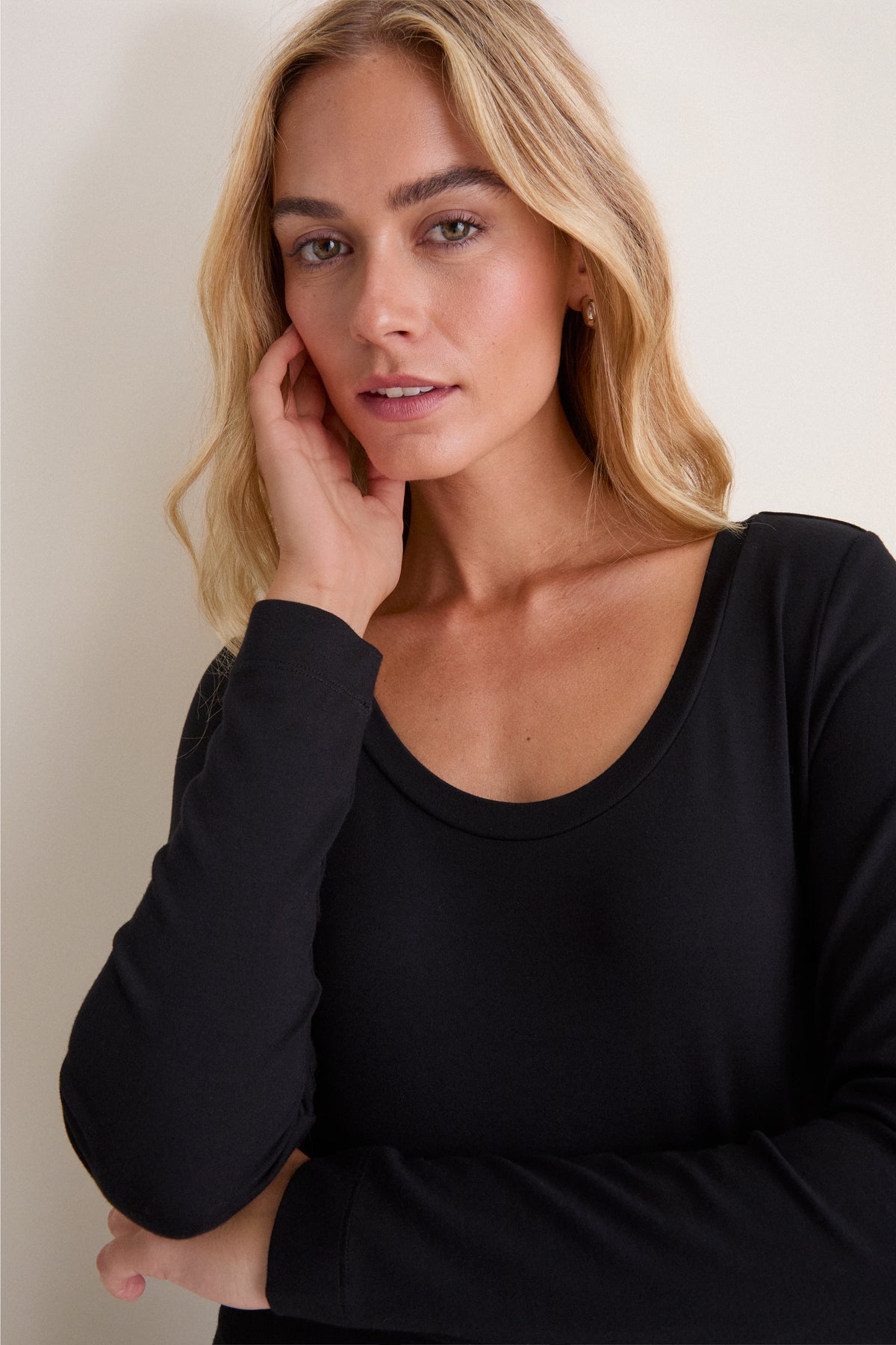 Black Long Sleeve Sara Maxi Dress