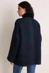 Navy Boucle Barrett Coat