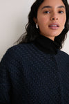 Navy Boucle Barrett Coat