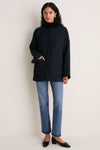 Navy Boucle Barrett Coat