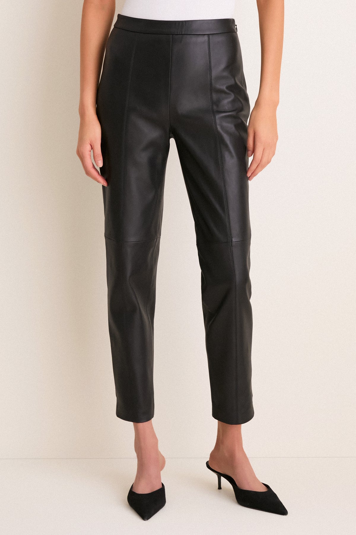 Black Leather Preston Pant