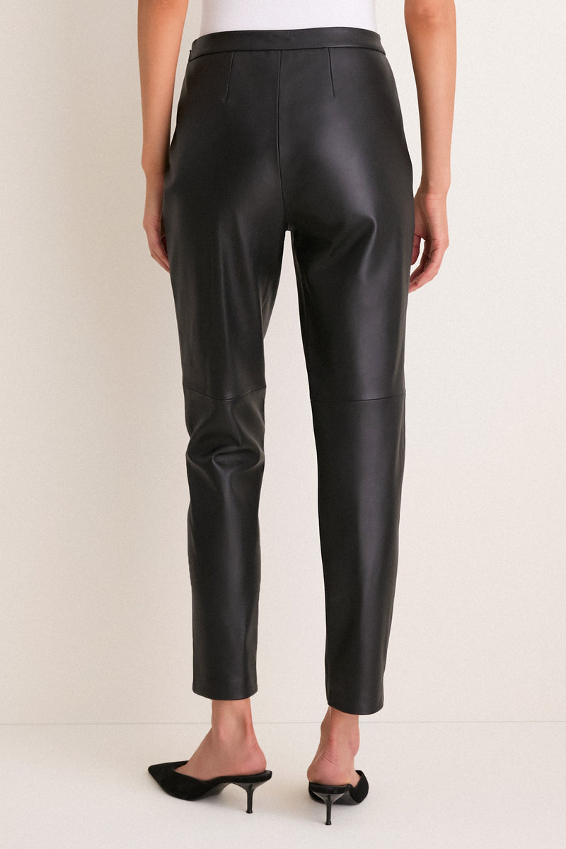 Black Leather Preston Pant