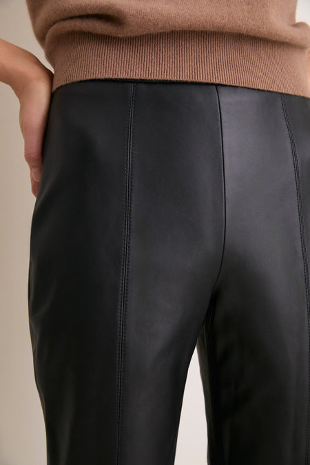 Black Leather Preston Pant