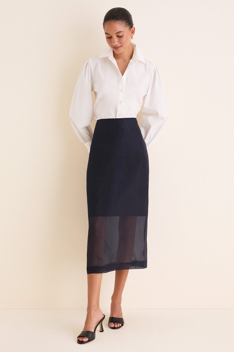 White Carolina Button Down