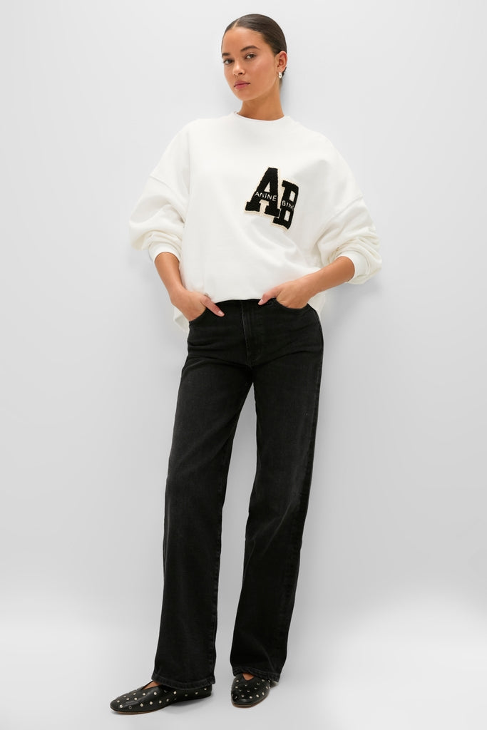 Off White Miles Letterman Sweatshirt