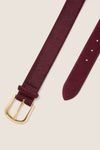 Burgundy Kennedy Calf-Hair Belt