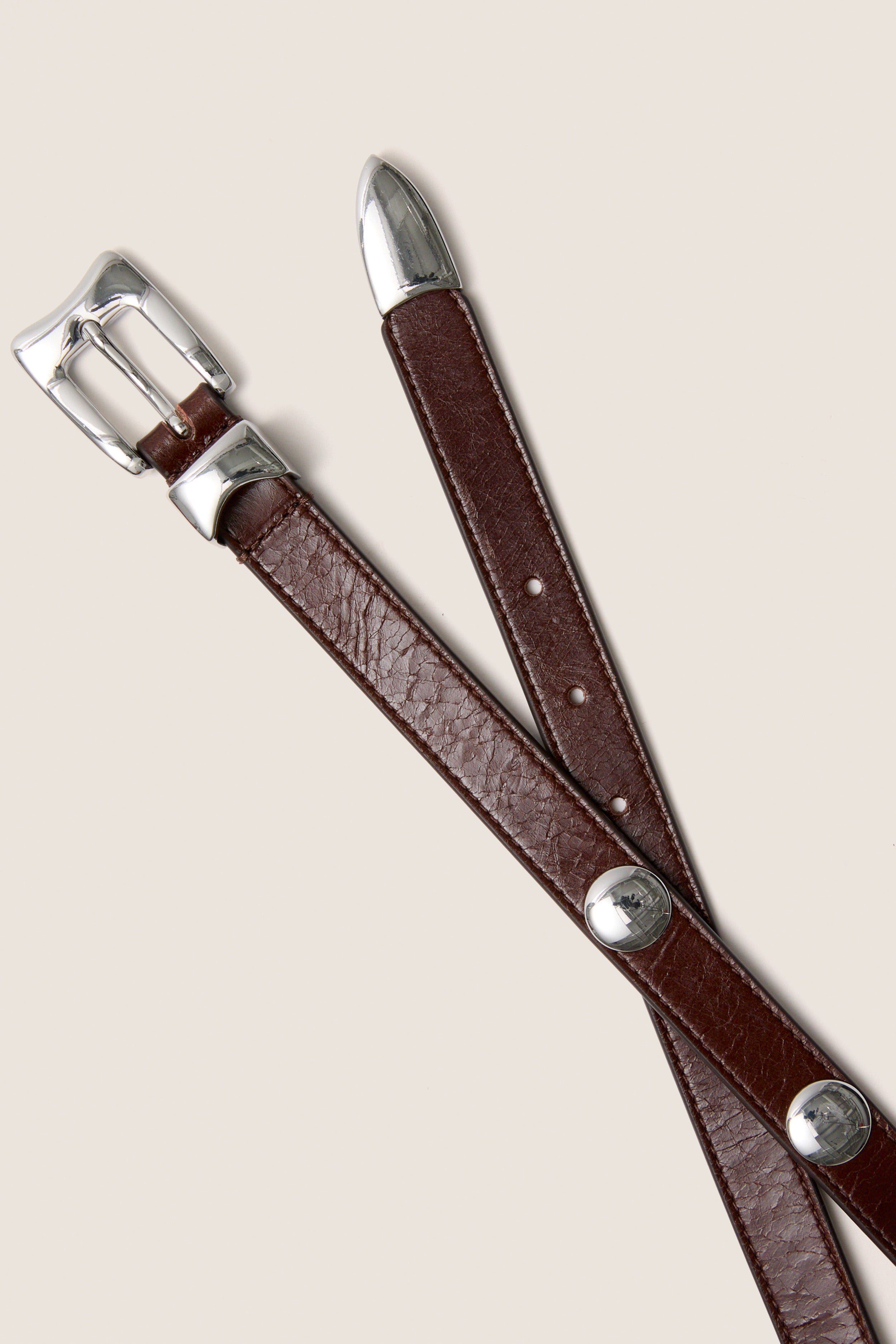 Sepia Aiden Studded Rugous Belt