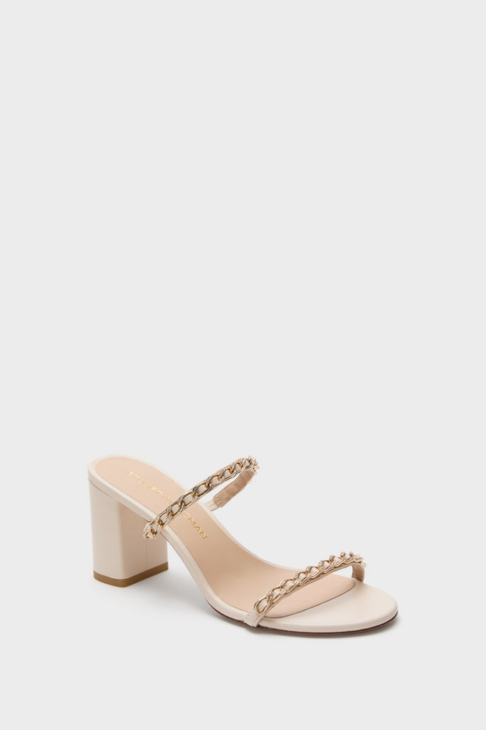 Linen Soluxe Crystal Slide Heels