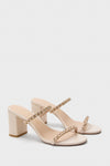 Linen Soluxe Crystal Slide Heels