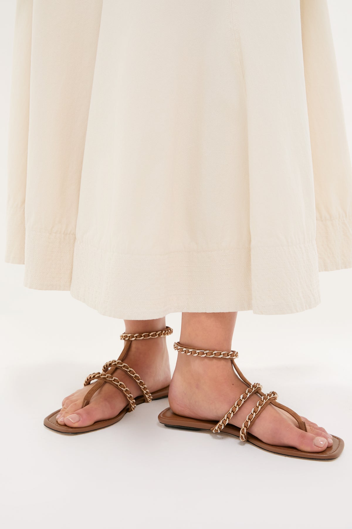 Toasted Almond Soluxe Crystal Sandals