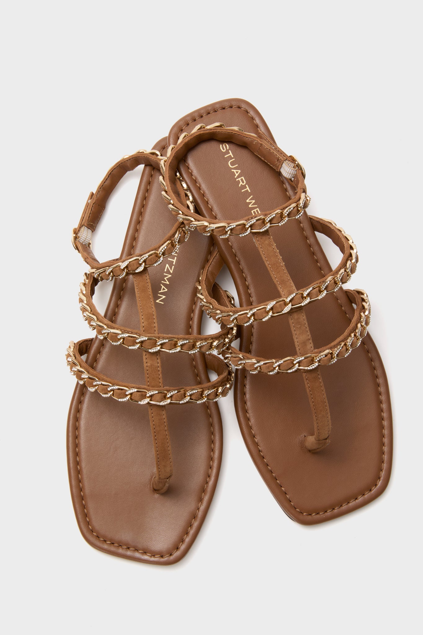 Toasted Almond Soluxe Crystal Sandals