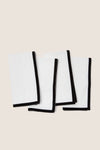 Black Velvet Trim Napkins Set of 4
