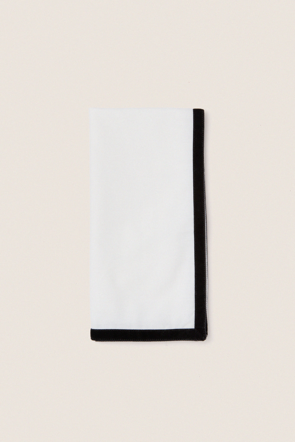 Black Velvet Trim Napkins Set of 4