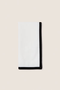 Black Velvet Trim Napkins Set of 4
