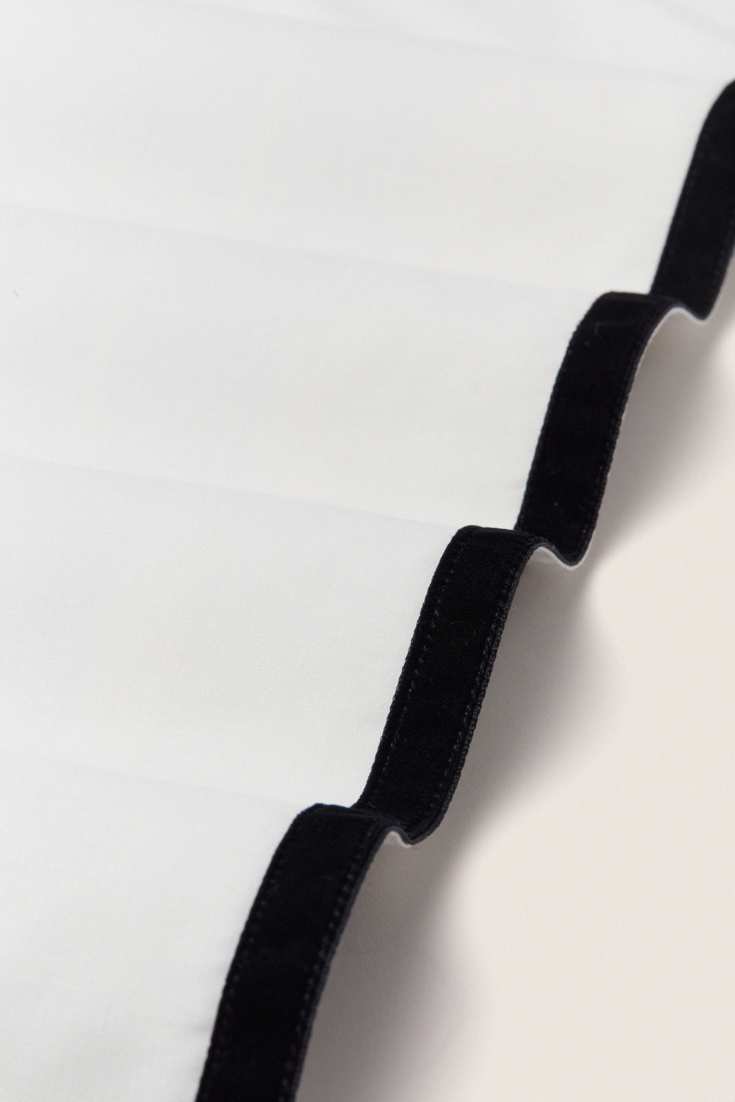 Black Velvet Trim Napkins Set of 4