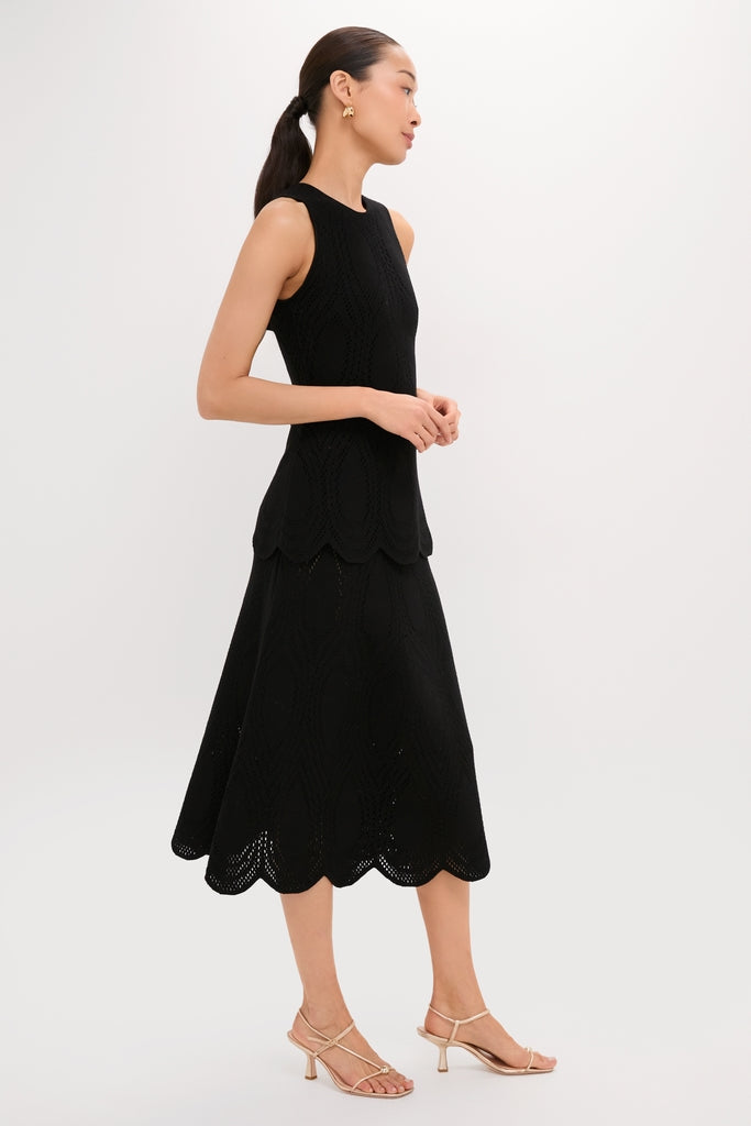 Black Zandra Midi Dress