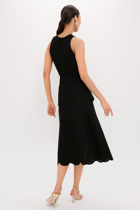 Black Zandra Midi Dress