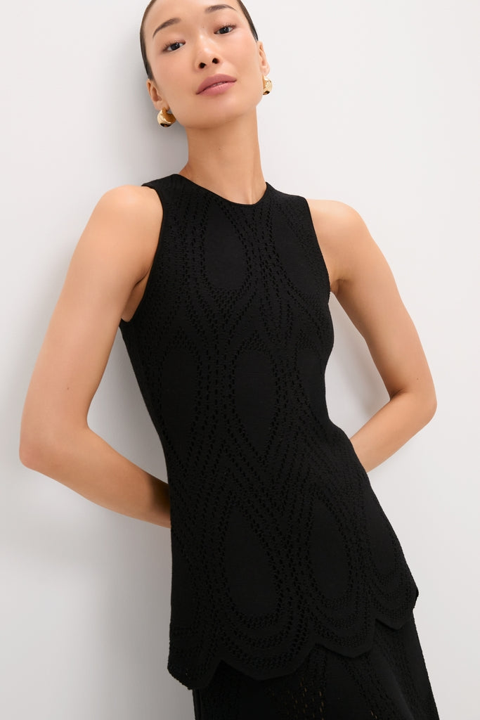 Black Zandra Midi Dress | ALEXIS