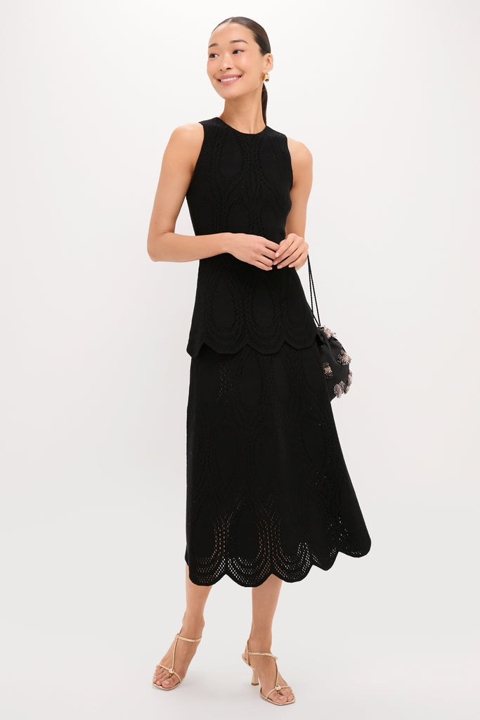 Black Zandra Midi Dress | ALEXIS