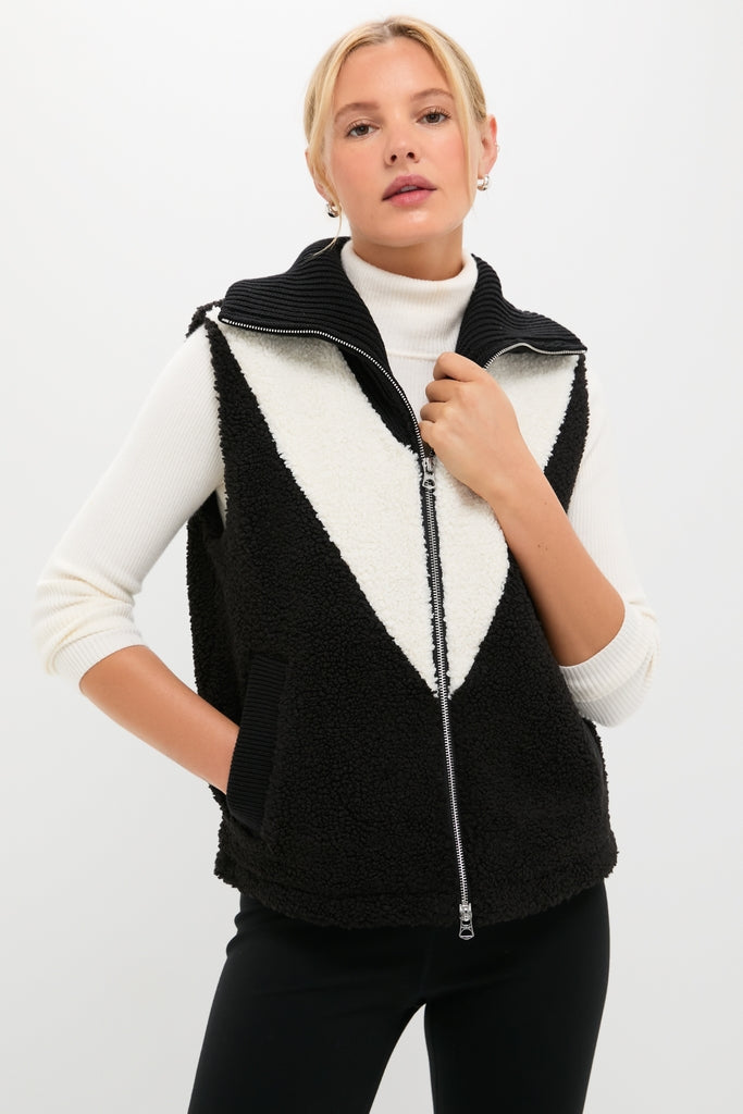 Black Caspian Sherpa Gilet | Varley