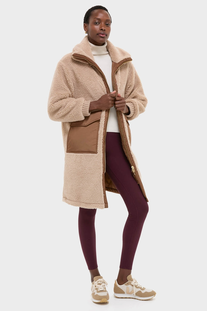 thehighlights＊pot'teddybrown Light Taupe and Cocoa Dust Theia Reversible Coat | Varley