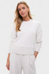 Ivory Marl Philippe Crop Sweatshirt