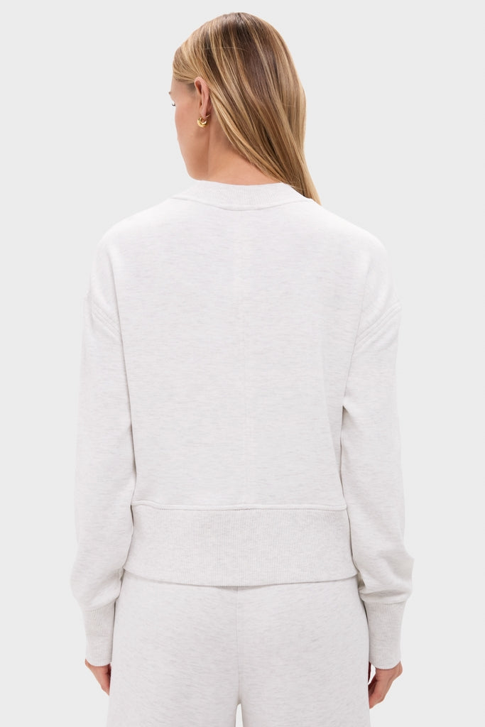 Ivory Marl Philippe Crop Sweatshirt