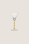 Amber Bamboo Martini Glasses Set of 2