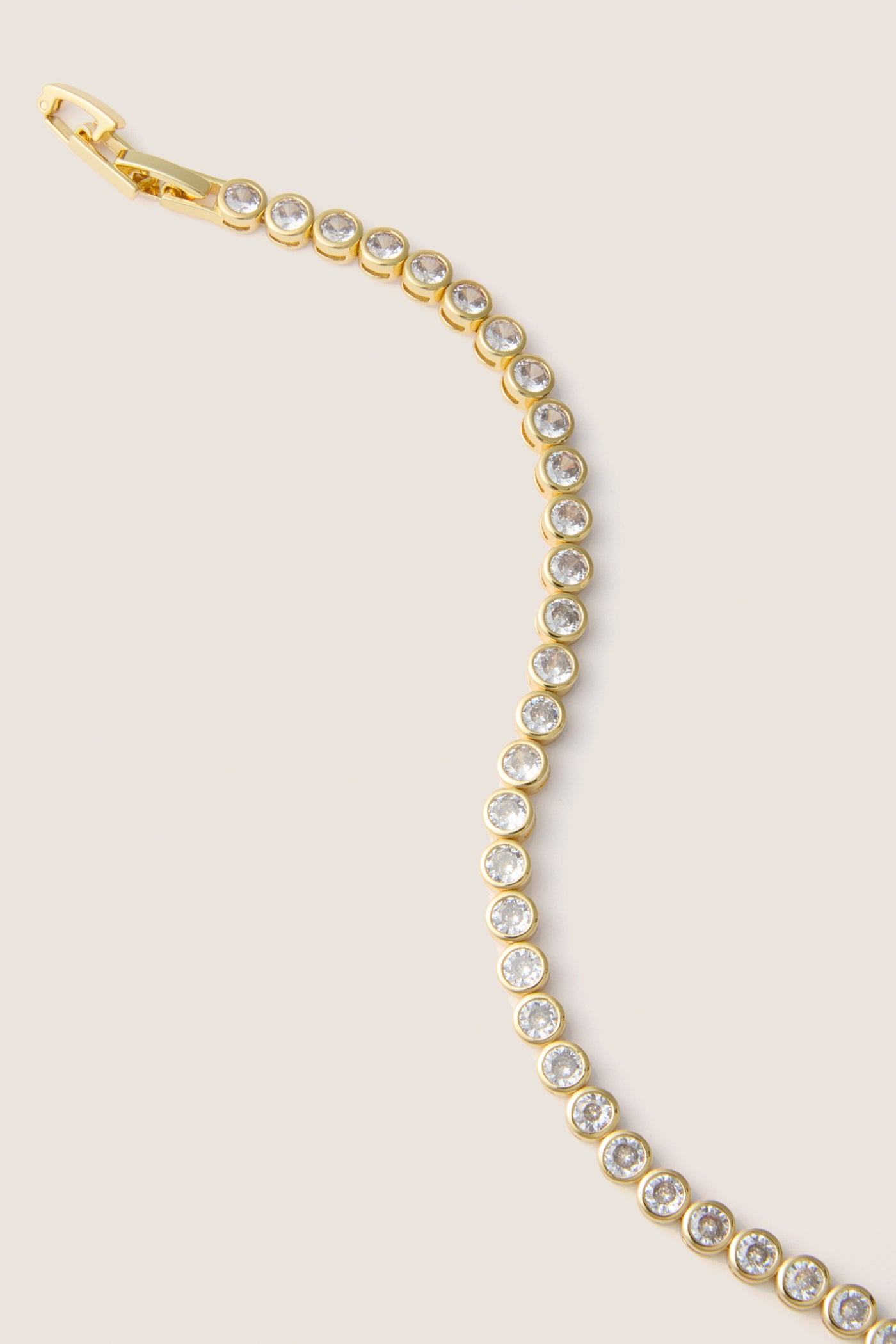 Gold Bezel Tennis Bracelet