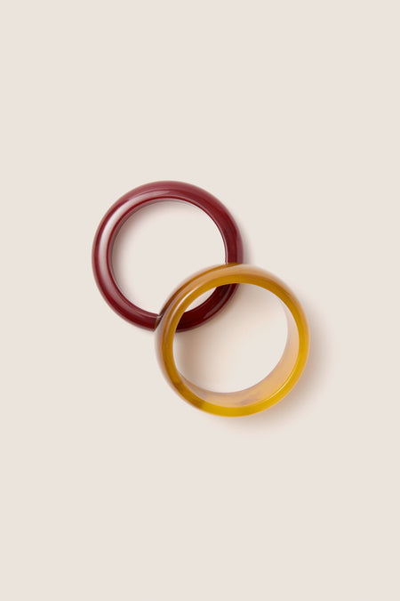 Oxblood and Tortoise Rita Bangle Set