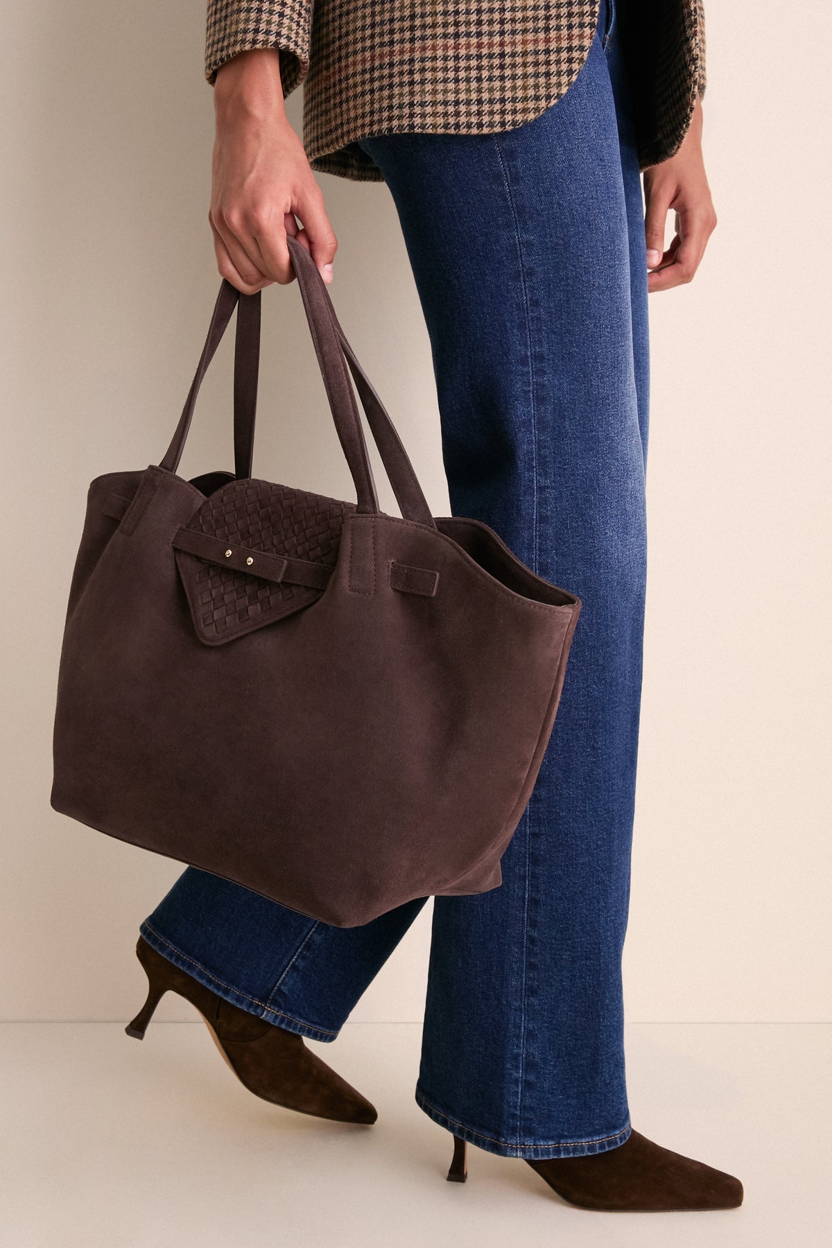 Espresso Suede Blaine Tote