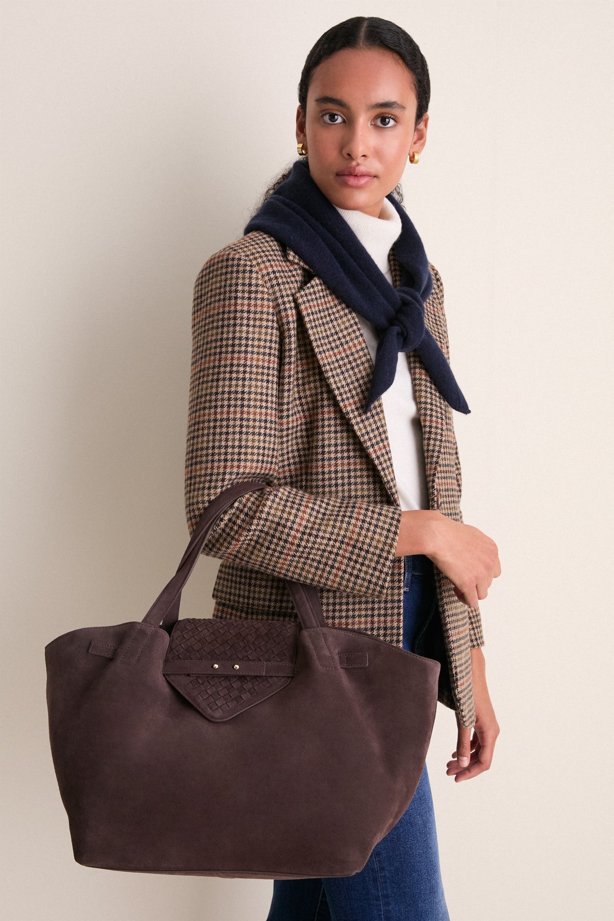 Espresso Suede Blaine Tote