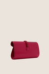 Cranberry Satin Gabrielle Clutch