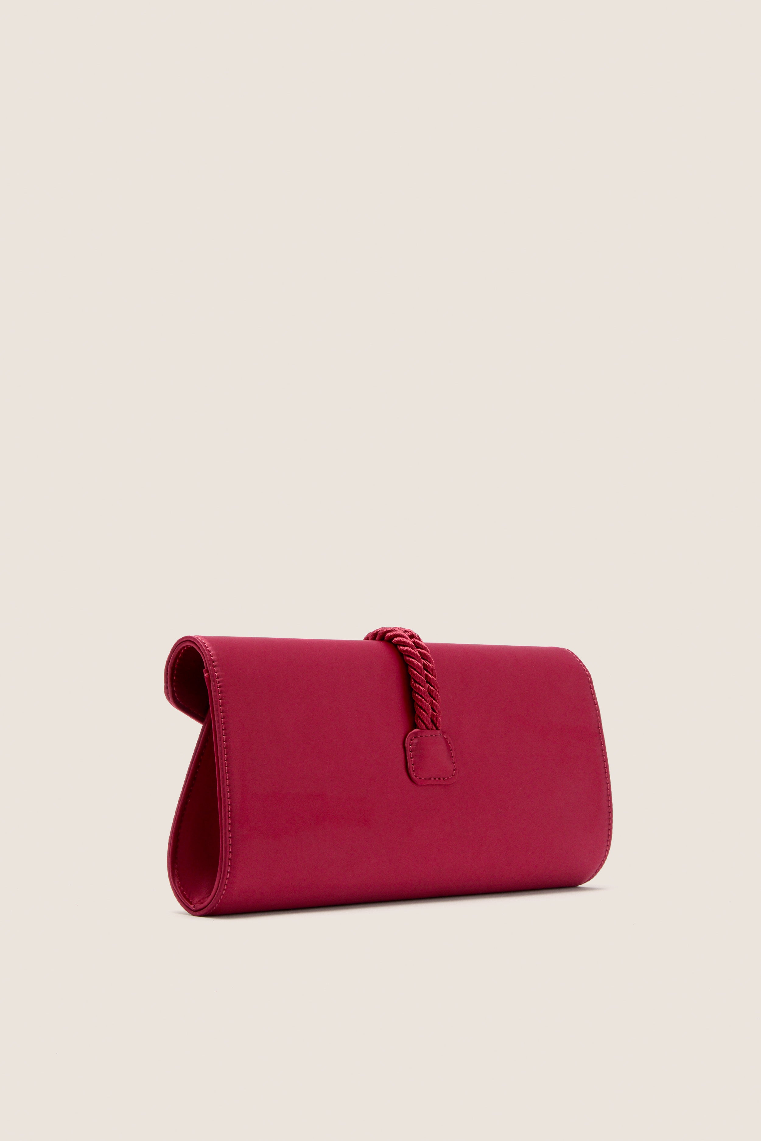 Cranberry Satin Gabrielle Clutch