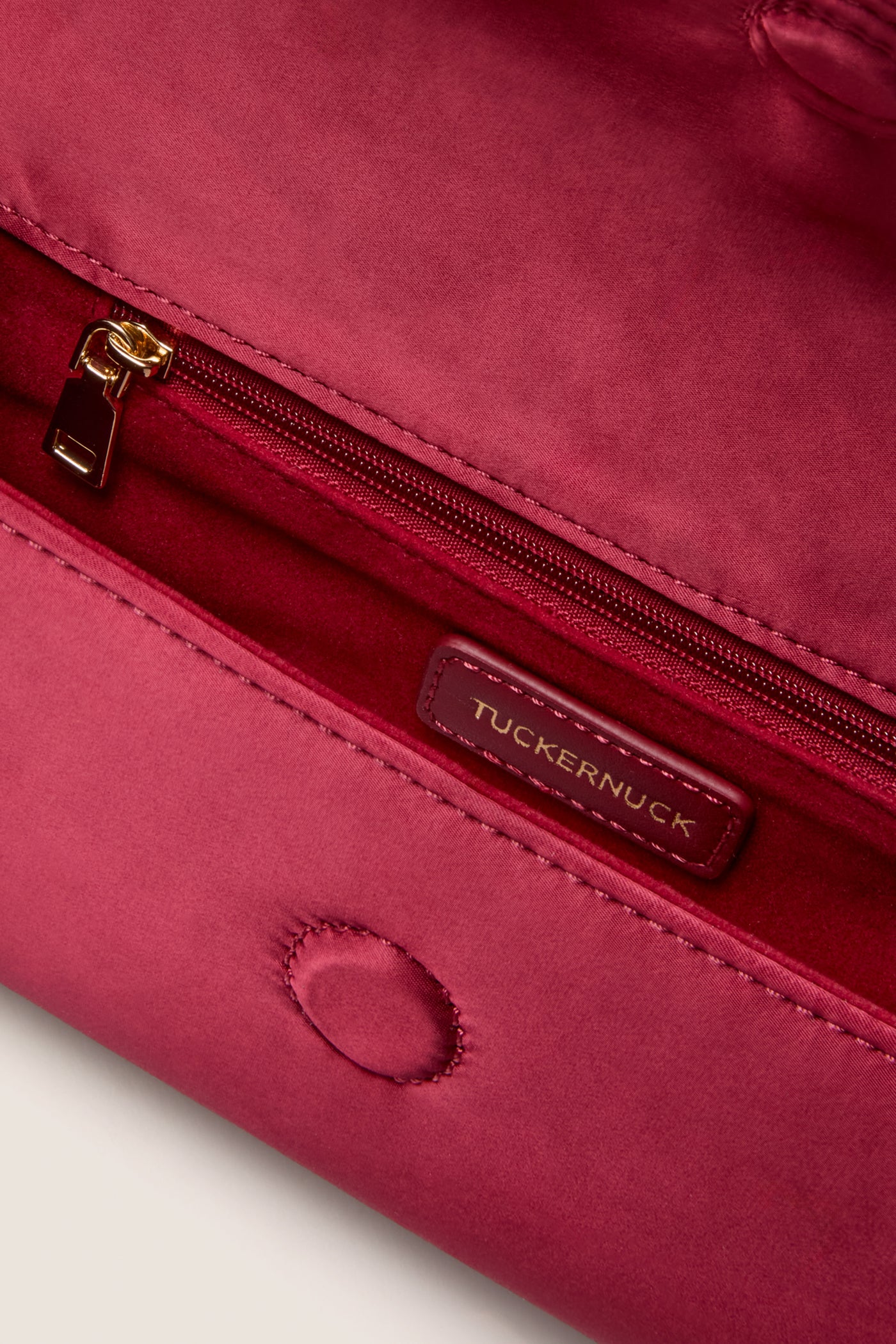 Cranberry Satin Gabrielle Clutch