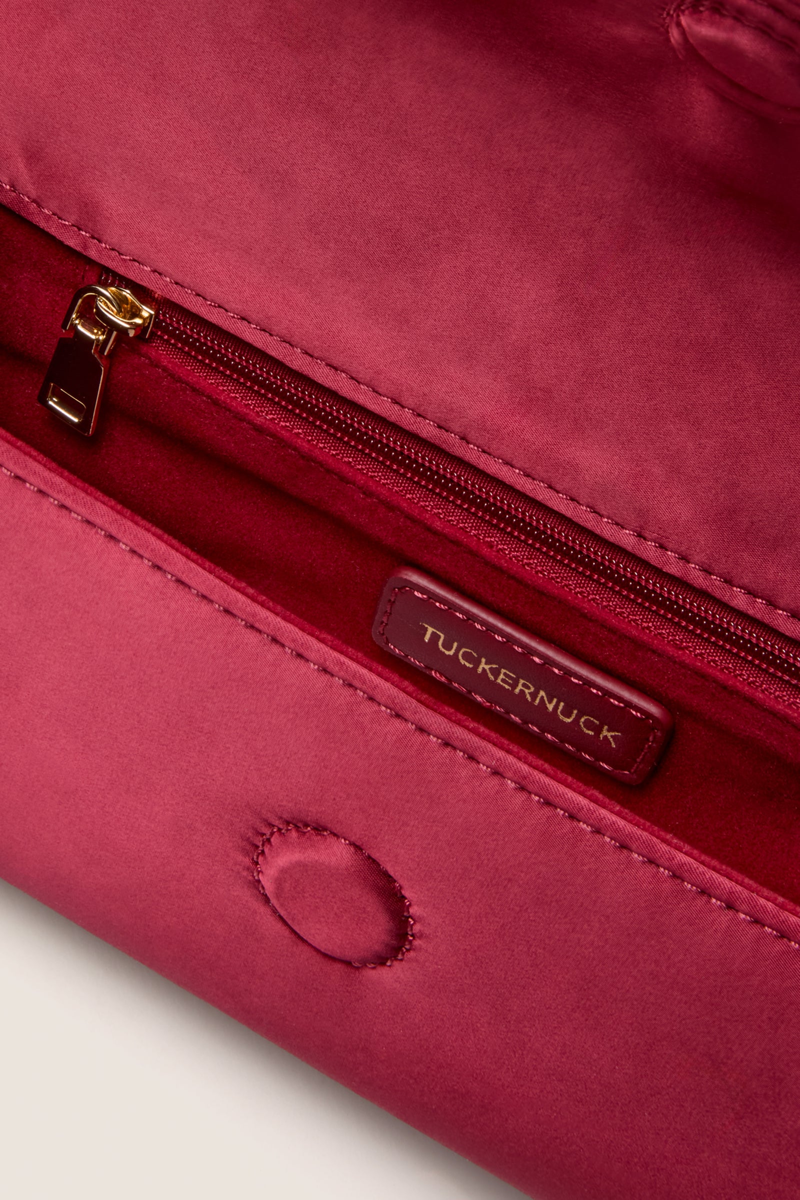 Cranberry Satin Gabrielle Clutch