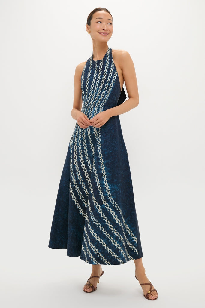 Indigo Mariner's Knot Halter Marcie Dress