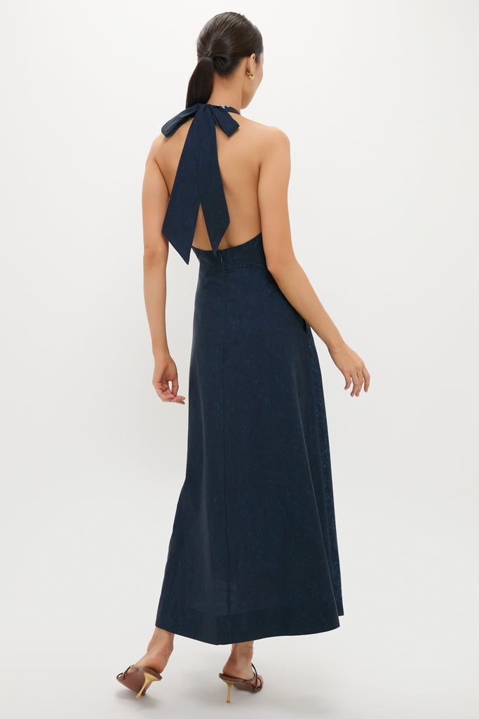 Indigo Mariner's Knot Halter Marcie Dress