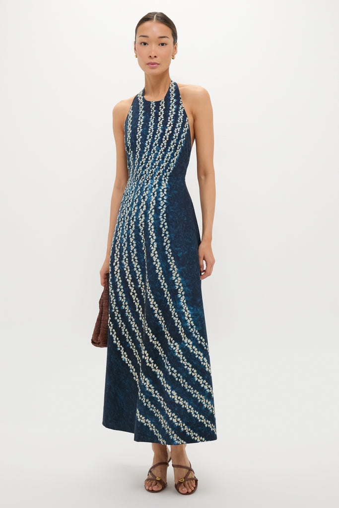 Indigo Mariner's Knot Halter Marcie Dress