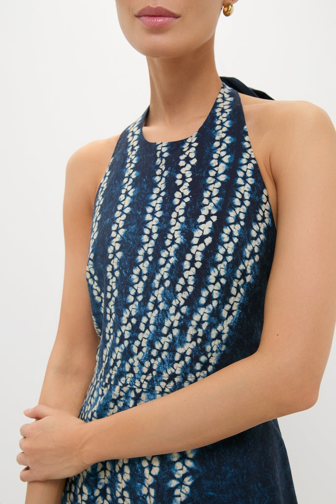 Indigo Mariner's Knot Halter Marcie Dress