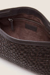 Espresso Woven Maude Soft Clutch