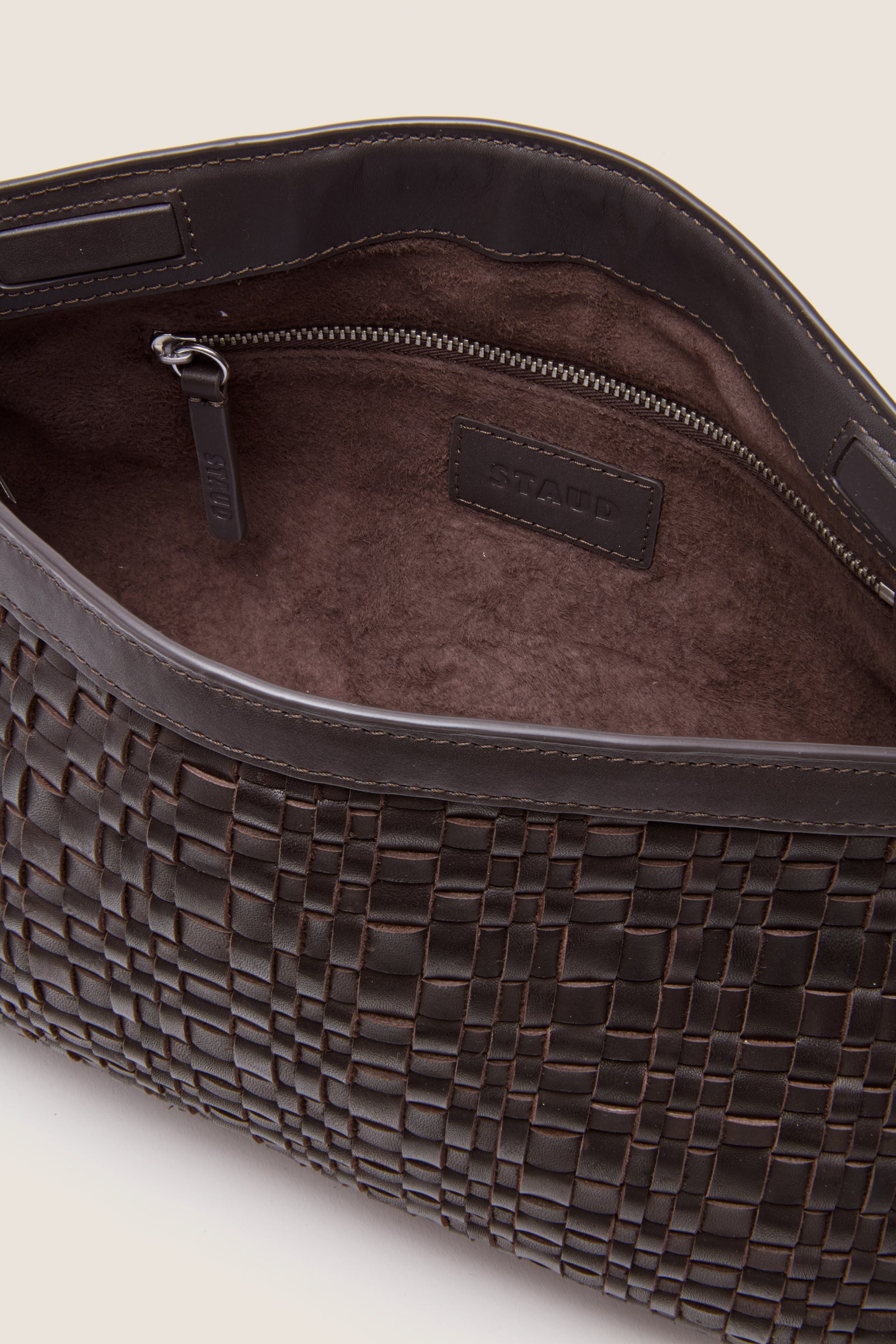 Espresso Woven Maude Soft Clutch