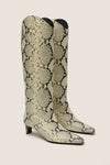 White Snake Western Wally Boot