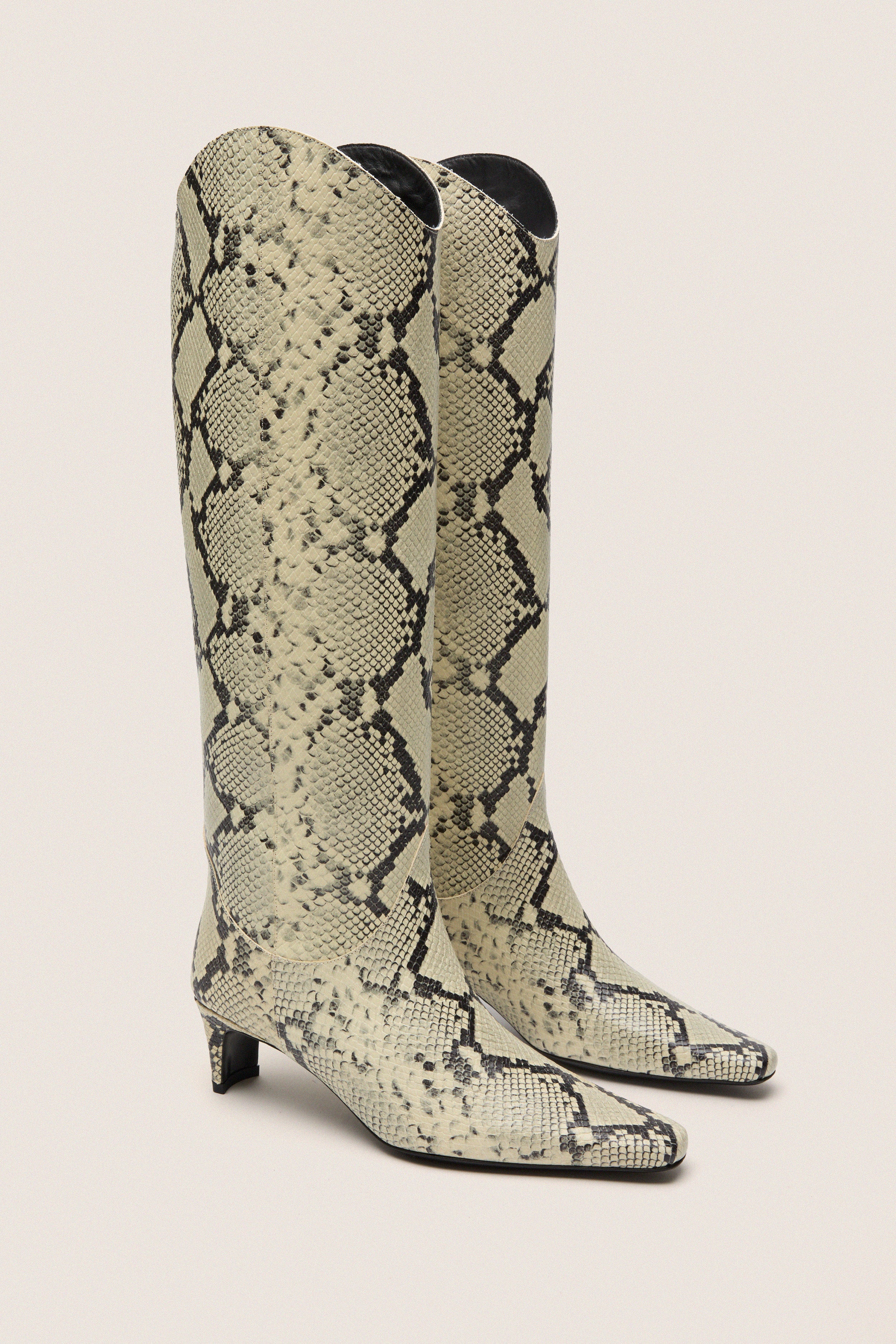 White Snake Western Wally Boot