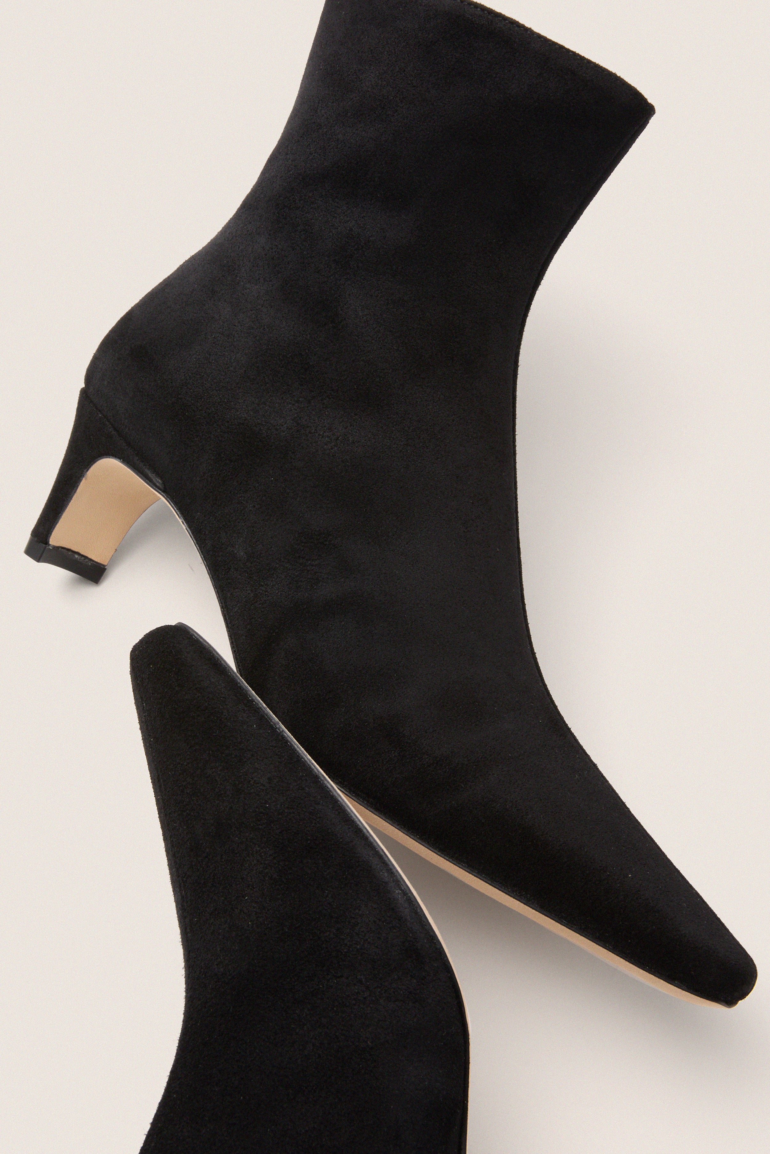 Black Suede Wally Ankle Boot