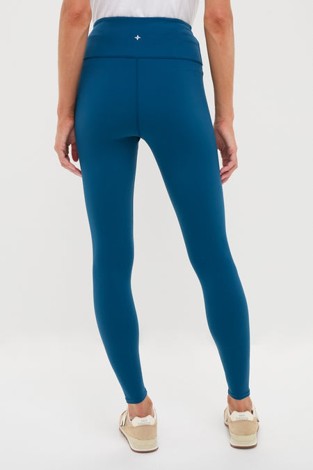 Effortless and classic, the Harbor Blue High Rise Long Compression Spandex MacKenzie Legging offers a flattering fit, perfect for high-end, fun, and versatile wear.